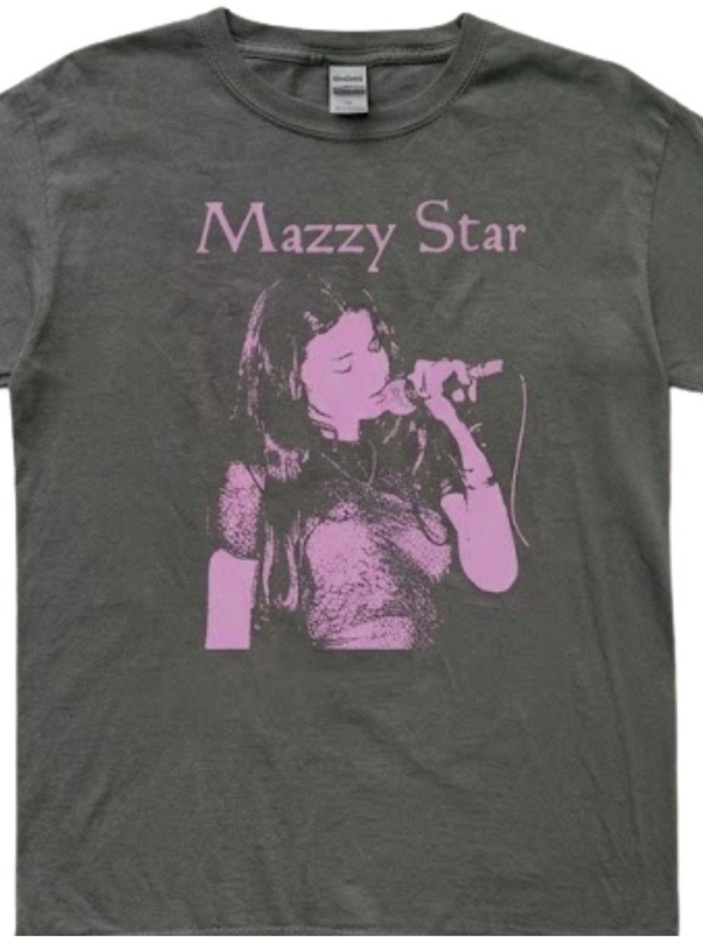 Gildan Charcoal Graphic Tee with Mazzy Star 90s Band - Picture 2 of 3